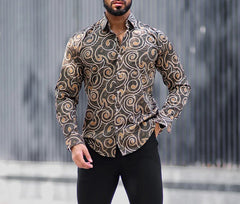 Giza Cotton Full Sleeve Printed Shirt.