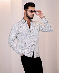 Giza Cotton Full Sleeve Printed Shirt.