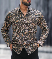 Giza Cotton Full Sleeve Printed Shirt.