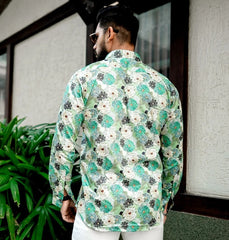 Giza Cotton Full Sleeve Printed Shirt.