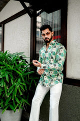 Giza Cotton Full Sleeve Printed Shirt.